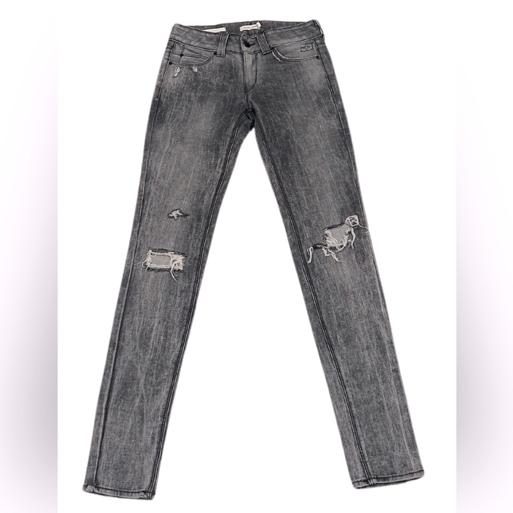 silence + noise High Rise Skinny Twig Jeans | Size 25 | Washed Grey